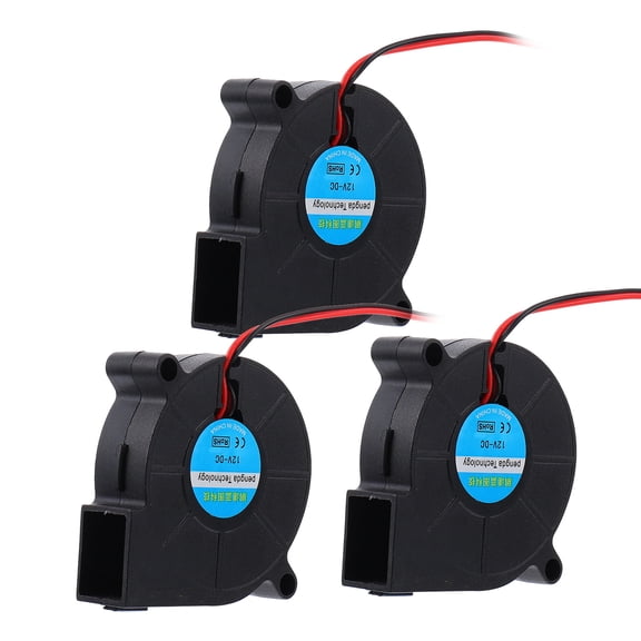 LITINKIMI 3Pcs 3D Printer Dc Cooler Fan Black Plastic Precision Made for Extruder and Hot End