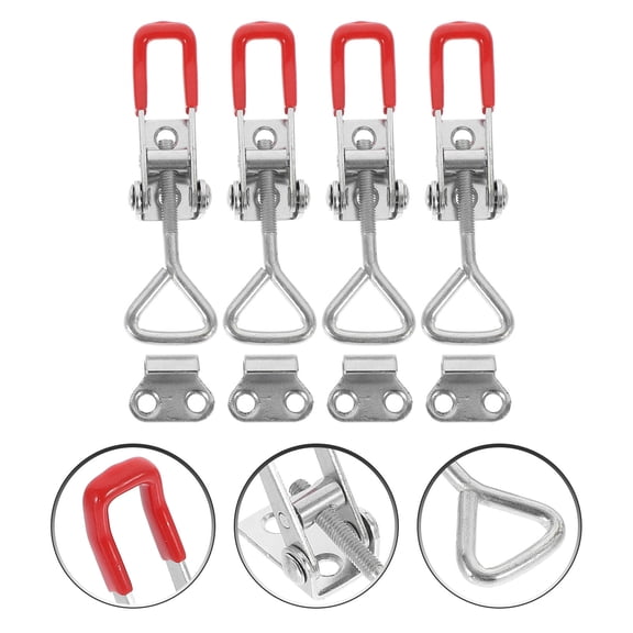 LITINKIMI 4Pcs Adjustable Toggle Latch Clamp Heavy Duty Metal Pull Lock for Cabinets Doors Chests