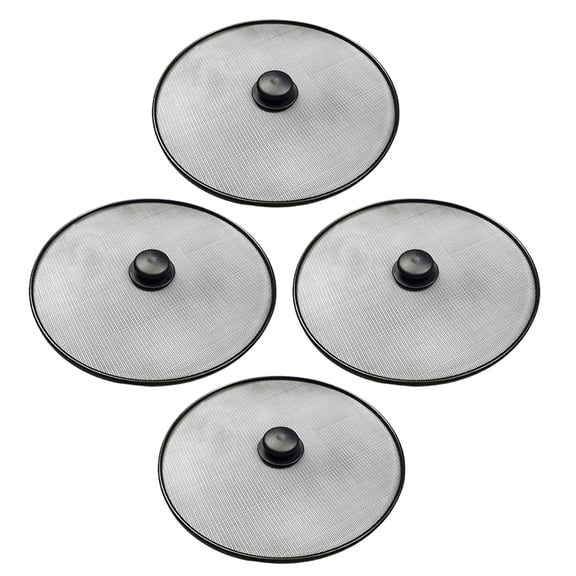 LITINKIMI 4-Pack Stainless Steel Frying Pan Splatter Screens, Oil Splatter Guards for Cooking and Frying