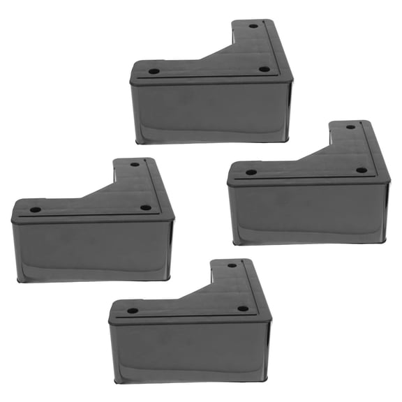 LITINKIMI 4Pcs Black Metal Bed Riser Legs for Bedroom Furniture Height Boost and Durable Moisture Protection
