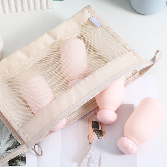 LITINKIMI 4Pcs Pink Travel Bottles for Toiletries Refillable Pe Plastic Travel Size Containers