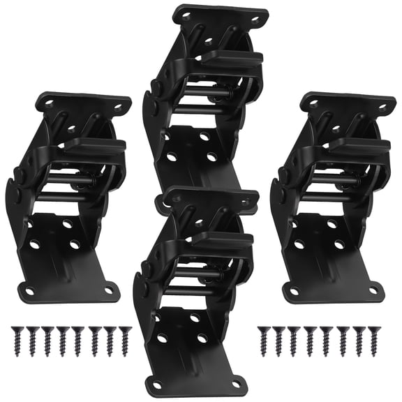 LITINKIMI 4Pcs Heavy Duty Black Folding Leg Brackets for Tables and Workbench Extensions