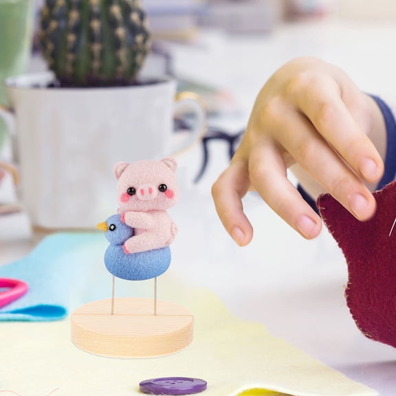 LITINKIMI 4Pcs Item Stand Beige Metal And Wood For Dolls And Crafts Stability Durability Home Decor