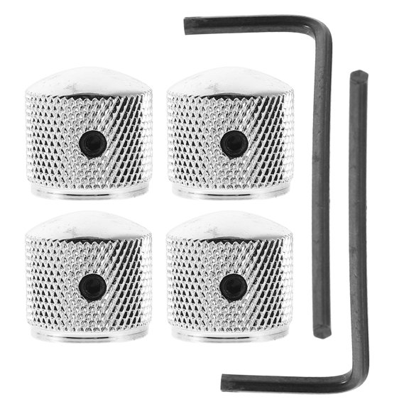 LITINKIMI Metal Control Knobs, Dark Grey, Stylish Design, Wide Compatibility, 4Pcs