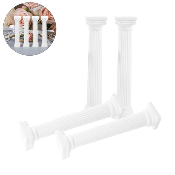 LITINKIMI 4Pcs Multi Purpose White Roman Pillar Decor for Outdoor Garden and Entry Way