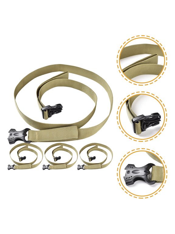 Durable Khaki Backpack Straps with Quick-Release Buckles 4Pcs