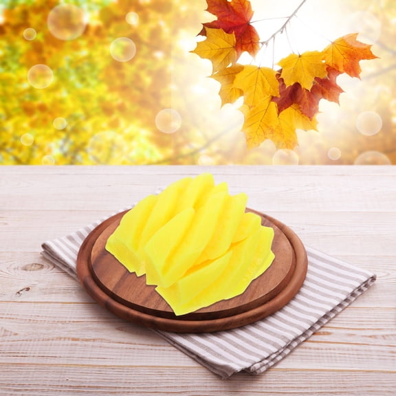 LITINKIMI 4Pcs PVC Artificial Pineapple Slices Decorative Faux Fruit for Party and Table