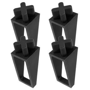 LITINKIMI 4-Pack Black Plastic Truck Cargo Stop Blocks Compatible with Pickup Bed Divider Systems for Secure Load