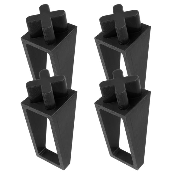 LITINKIMI 4-Pack Black Plastic Truck Cargo Stop Blocks Compatible with Pickup Bed Divider Systems for Secure Load