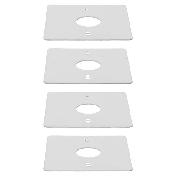 LITINKIMI 4-Pack Plated Square Light Cover Plates Blank Outlet Covers for Home Electrical Boxes