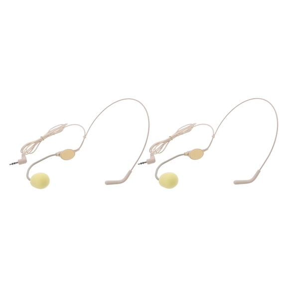 LITINKIMI 4-Pack Wired Headset with Microphone, Beige Ergonomic Design for Computer, Studio, and Online Communication