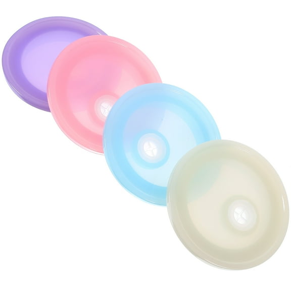 LITINKIMI 4Pcs Reusable Cup Covers Spill Proof Plastic Replacement Lids for Glass Mug and Tea Cups