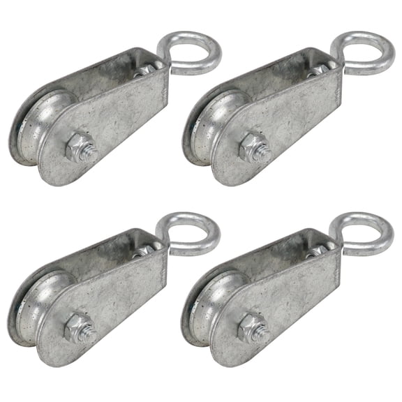 LITINKIMI Small Lifting Pulley Durable Hoisting Supply Plated Silver for Industry 4Pcs