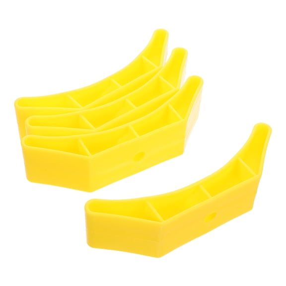LITINKIMI 4Pcs Space Saving Dumbbell Storage Stand with Compact Design and Cushioned Holders in Yellow