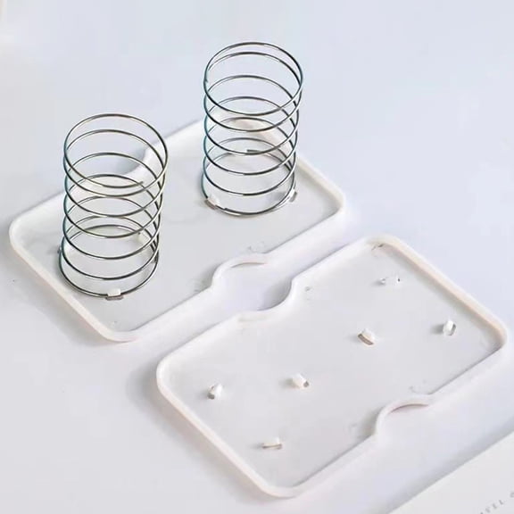 LITINKIMI 4Pcs Spring Holder Tissue Box Spring Support White Plastic for Home Use