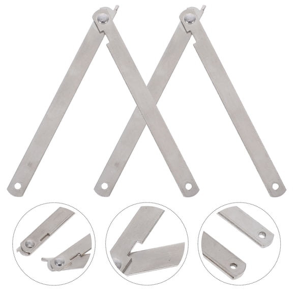 LITINKIMI 4Pcs Stainless Steel Folding Lid Support Bracket with Soft Close Feature for Folding Tables