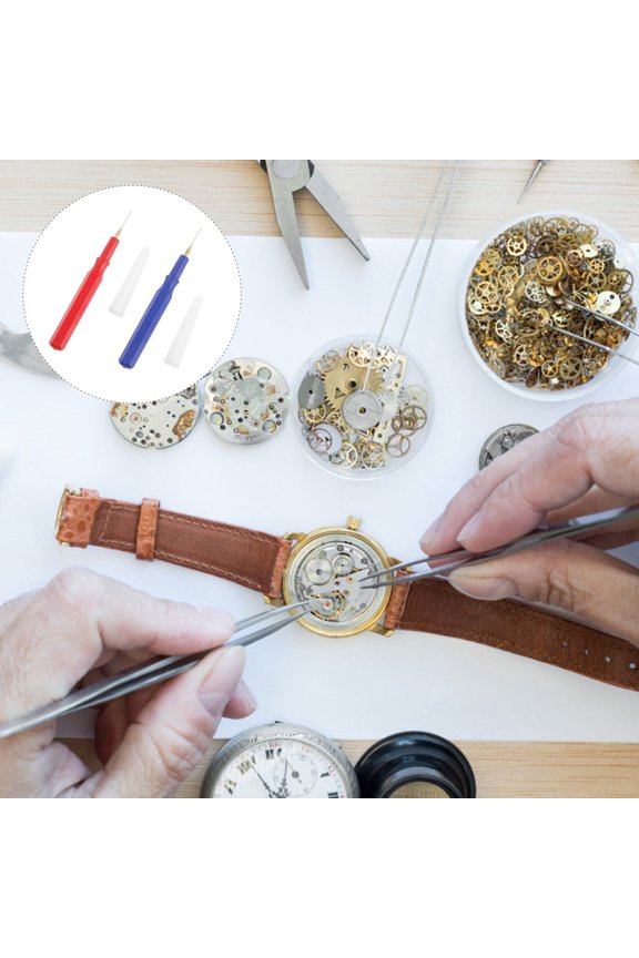 4-Pack Watch Oiling Needle Pens, Lightweight Plastic for Precise Watch Lubricant Application and Maintenance