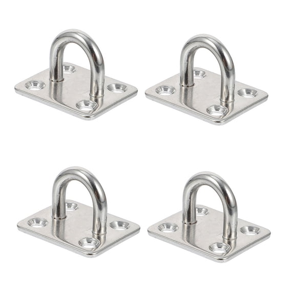 LITINKIMI 4pcs Heavy Duty Ceiling Fan Hook Stainless Steel Silver Wall Mounting Living Room Use