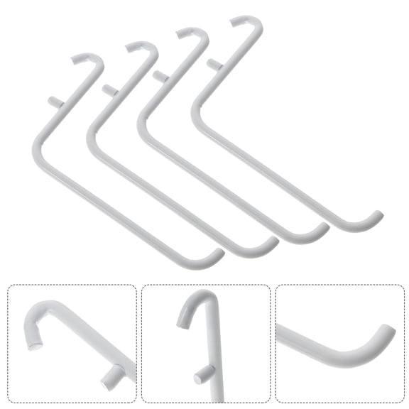 LITINKIMI 4pcs Peg Board Drill Holder for Garage Pegboard Hooks White Iron Tool Storage for General Users