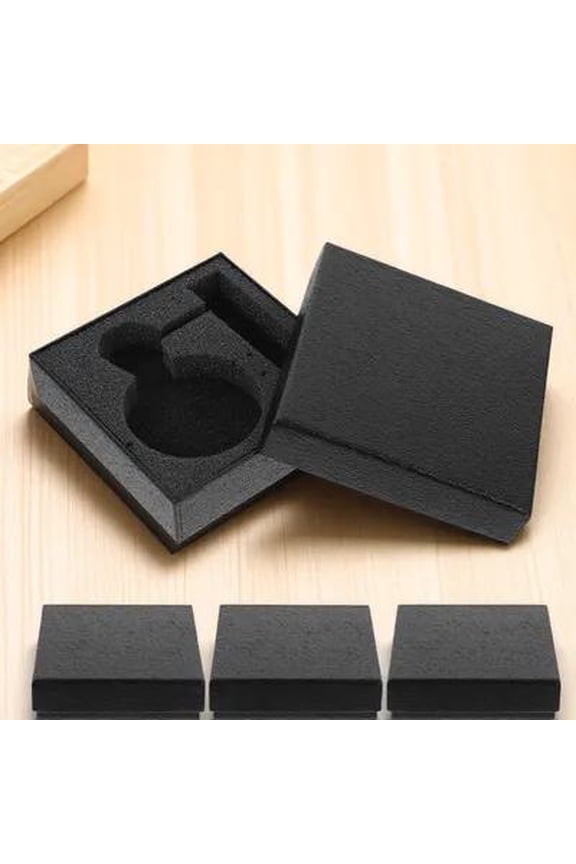 4pcs Pocket Watch Organizer Storage Case Black Paperboard for Dressing Table