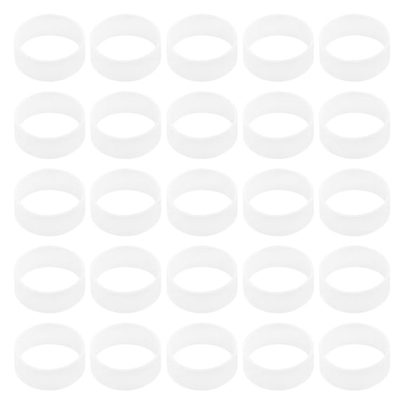 LITINKIMI 500Pcs White Silicone Cable Ties for Cables Flexible Reusable Cord Management Bands