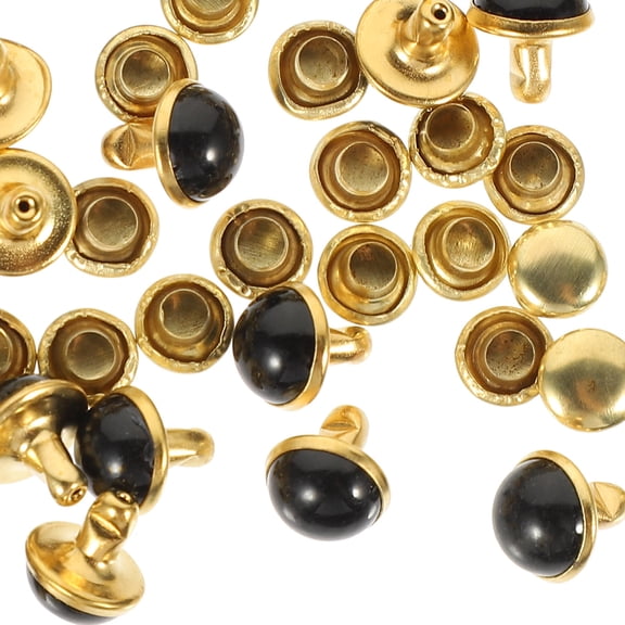 LITINKIMI 50 Pieces Black Alloy Spikes for Clothing Rivet Kit, Lightweight for Craft and