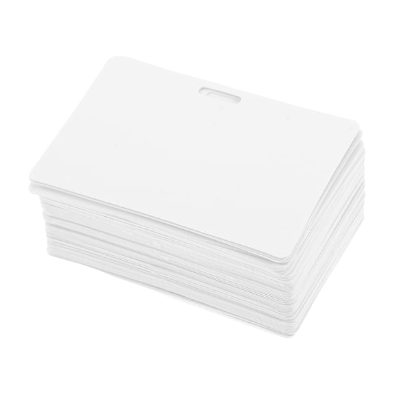 LITINKIMI White PVC Office Badges, Horizontal Slot, Easy Replacement, 50Pcs