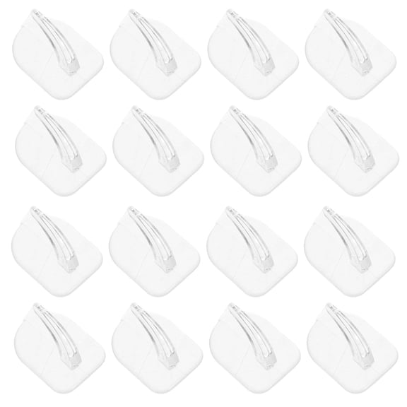 LITINKIMI 50Pcs No Drilling Frame Hanging Hooks Transparent Plastic Stick on Wall Hooks for Home Use