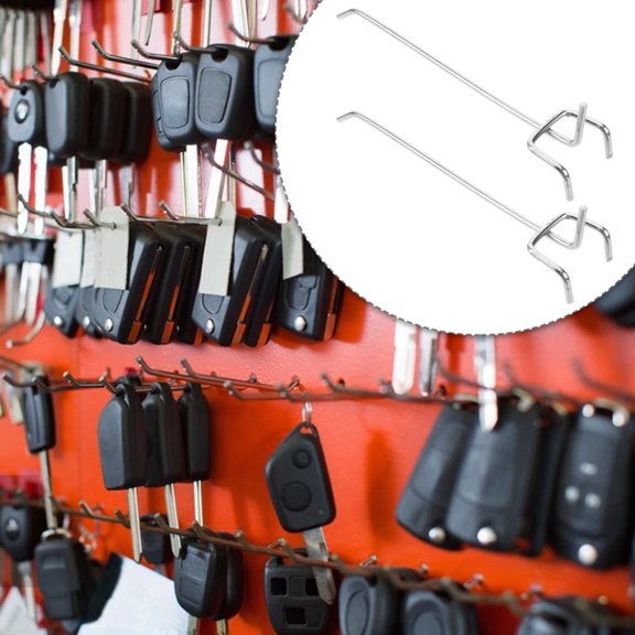 LITINKIMI 50Pcs Plated Silver Three Fork Pegboard Hooks for Kitchen Bathroom Wardrobe