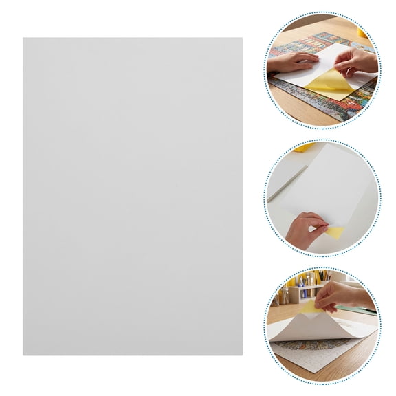 LITINKIMI 50Sheets Self Adhesive Puzzle Saver Sheet White for Smooth Flat Jigsaw Preservation