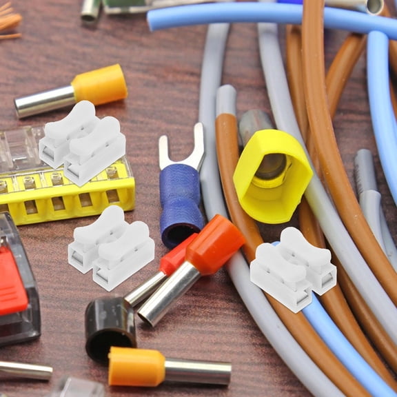 LITINKIMI 55pcs Cable Connectors for Led Strip Light Connectors White Plastic Electrical Wiring Quick Connection