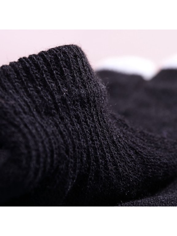 5 Pairs Unisex Touch Screen Gloves for Smartphones, Black Acrylic