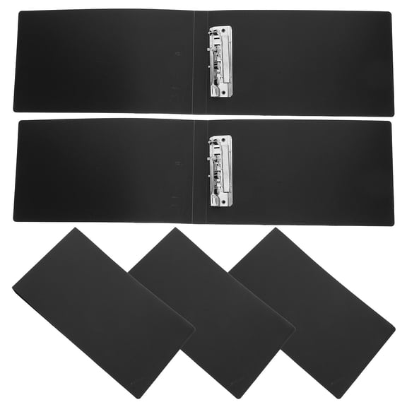 LITINKIMI Invoice Storage Box Black PP Metal Organizer for Home Business Documents