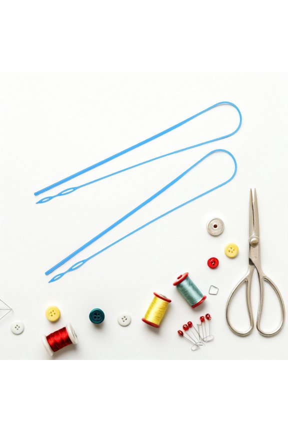 5Pcs Easy Threading Solution Drawstring Puller and Rethreader Tool for Garment Casing Blue