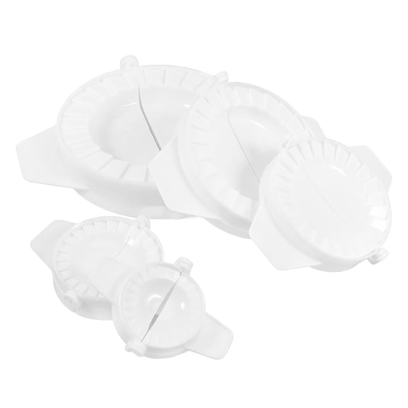 LITINKIMI 5Pcs White Dumpling Maker Machine Plastic Manual Press for Homemade Pierogi and Empanadas