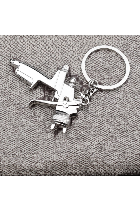 5Pcs Zinc Alloy Water Gun Keychains Unique Design Key Decoration Pendant for