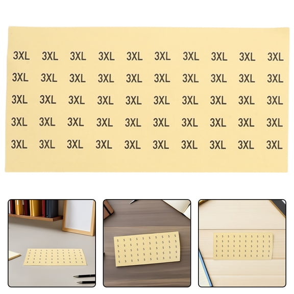 LITINKIMI 600Pcs Transparent Clothing Size Stickers Waterproof Self Adhesive Apparel Labels