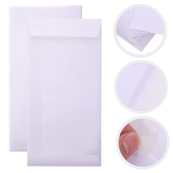 LITINKIMI 60Pcs Business Envelopes Security Self Seal Kraft Paper Simple Design