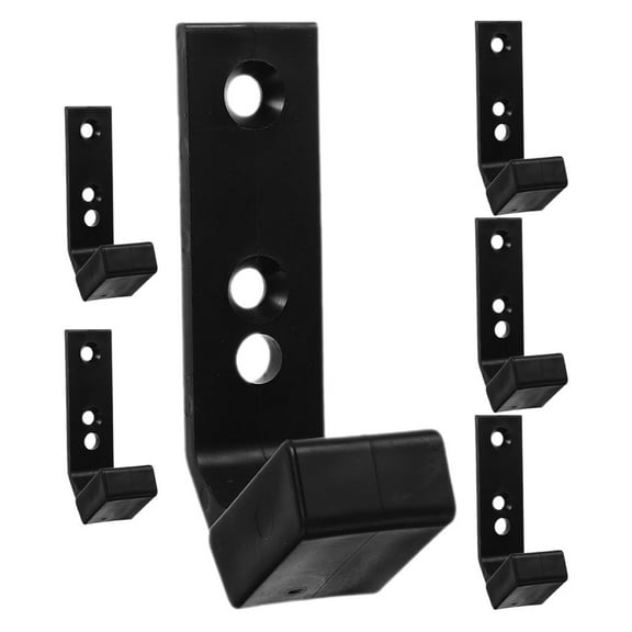 LITINKIMI 6-Piece Black Barbell Storage Rack for Home Gym and Fitness Space Organization