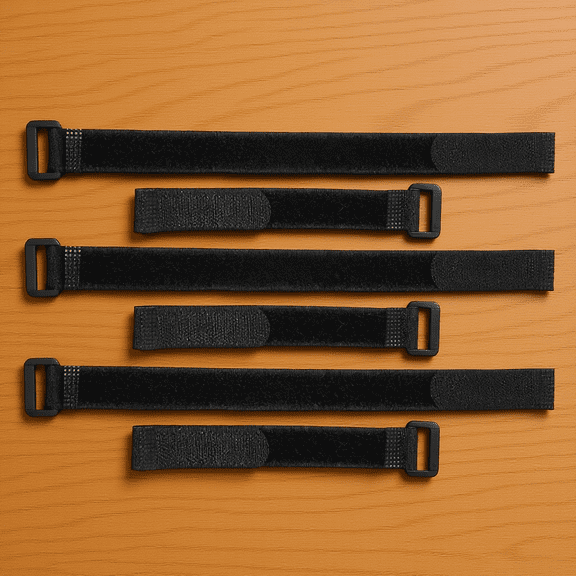 LITINKIMI 6Pcs Black Cycle Wheel Bands Durable Adjustable Bike Wheel Fixing Straps