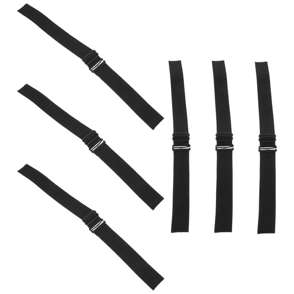 LITINKIMI 6Pcs Black Adjustable Elastic Wig Straps for Wig Making Supplies Breathable Comfortable