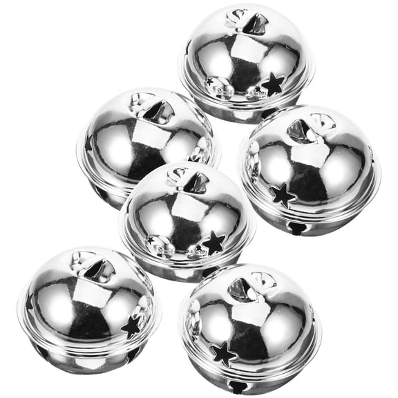 LITINKIMI 6-Pack Iron Christmas Bells Set, Holiday Ornament Decorations for Tree, Home, and Craft Projects