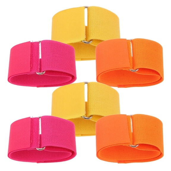 LITINKIMI 6Pcs Elastic Three Legged Race Bands with Vibrant Colors for Relay Race and Team Collaboration