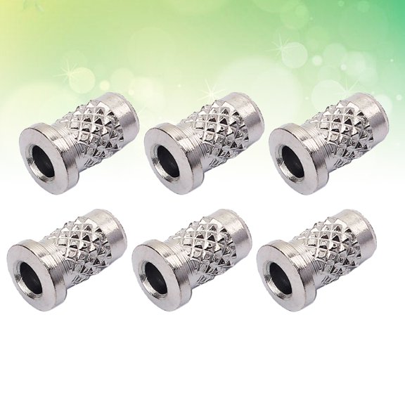 LITINKIMI 6Pcs Guitar String Through Body Ferrule Plated Silver Ideal for Bullet Strings Music Accessories