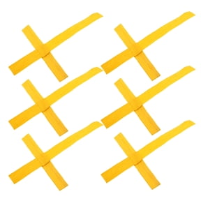 LITINKIMI Set of 6 Handcrafted Yellow Palm Sunday Crosses for Church and Home Wall Spiritual Decoration