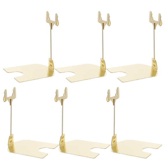 LITINKIMI 6Pcs Metal Shelf Sign Clips with Clamp for Retail Display and Bakery Label Holder
