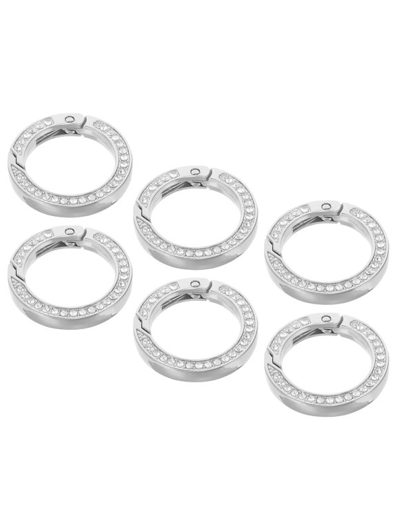 6-Pack Plated Metal Split Key for Keys, Crafts, and Accessories Holder