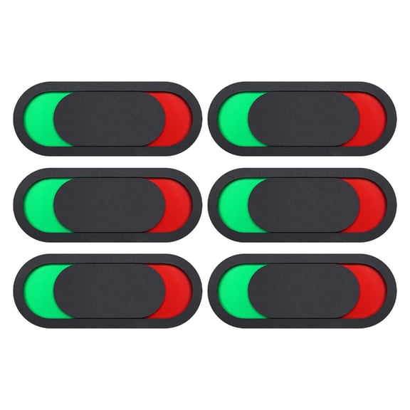 LITINKIMI 6-Pack Black Acrylic Sliding Privacy Desk Signs with Visible Indicators for Office Use