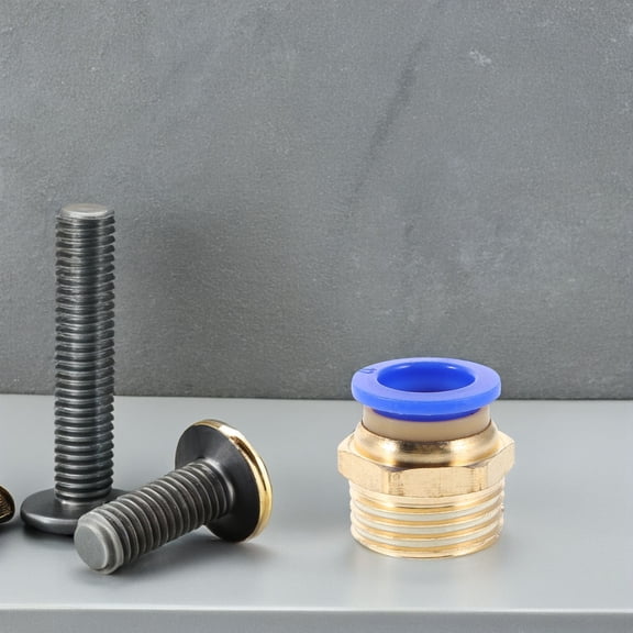 LITINKIMI 6Pcs Pneumatic Quick Connectors with Brass Thread Durable Air Hose Fittings for Pneumatic Systems