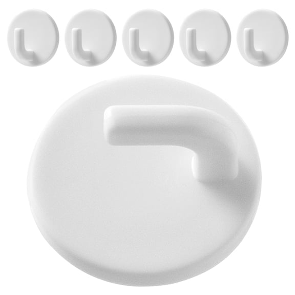 LITINKIMI 6Pcs Towel Hooks Bathroom Adhesive 1.34X1.34X0.47in for Homeowners and Renters